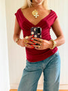 Scandivv v-neck top - Rød