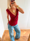 Scandivv v-neck top - Rød