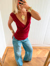 Scandivv v-neck top - Rød