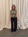 Marisole top i blonde - Kaki