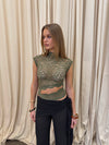 Marisole top i blonde - Kaki