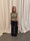 Marisole top i blonde - Kaki