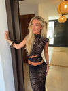 Marisole top i blonde - Sort