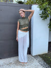 Marisole top i blonde - Kaki