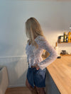 Floria top med blonder - Hvid