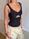 Lana top med blonder - Sort