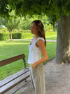 Serafina top med detaljer - Hvid