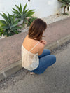 Zuza top med detaljer - Off white