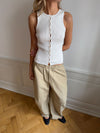 Lali top med knapper - Hvid