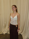 Lelija top med pailletter - Off white