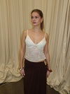 Lelija top med pailletter - Off white