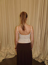 Lelija top med pailletter - Off white