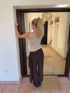 Wendy top med pallietter - Champagne/beige