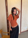 Sina top med smock - Orange