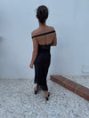 Nicoline off shoulder-top i blonde - Sort