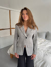Sienna blazer i uld - Lysegrå