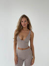 Ultimate v-neck top - Ash
