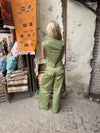 Armina vest med detaljer - Grøn