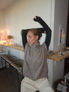 Fiona vest med høj hals - Beige