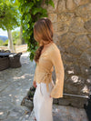 Isabeau bluse med bindedetalje - Gul