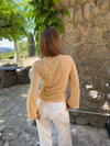 Isabeau bluse med bindedetalje - Gul