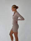 Essential zip up jakke - Ash