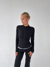 Essential zip up jakke - Jet black