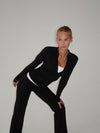 Essential zip up jakke - Jet black