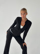 Essential zip up jakke - Jet black