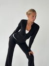 Essential zip up jakke - Jet black