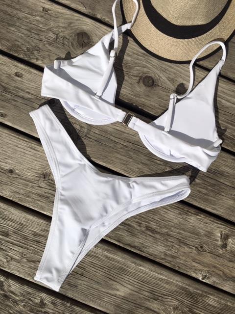 Kanvas bikini hvid