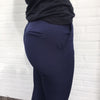 Flare bukser navy med lommer