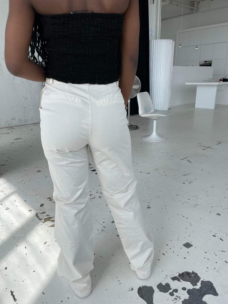 Camille lærredsbukser - Off white