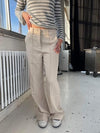 Classic wide bukser - Lys beige