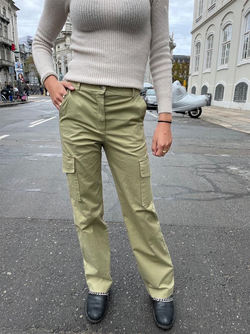 Premium cargobukser - Kakigrøn