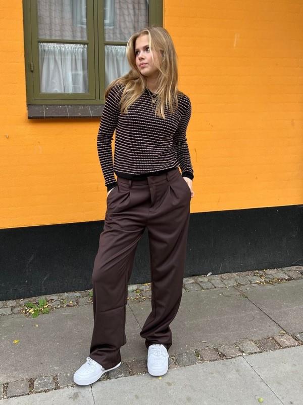 Lisette oversized suitbukser - Brun