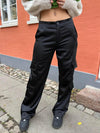 Fauna satin cargobukser - Sort