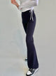 Flare bukser navy med lommer