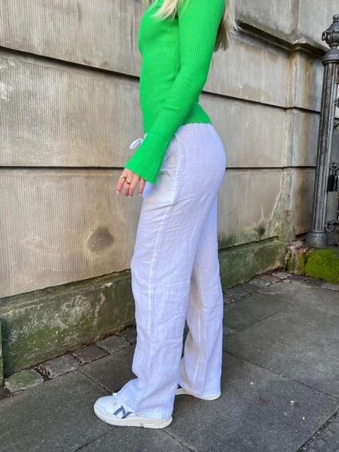 Signe hørbukser - hvid