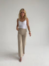 Classic wide bukser - Lys beige